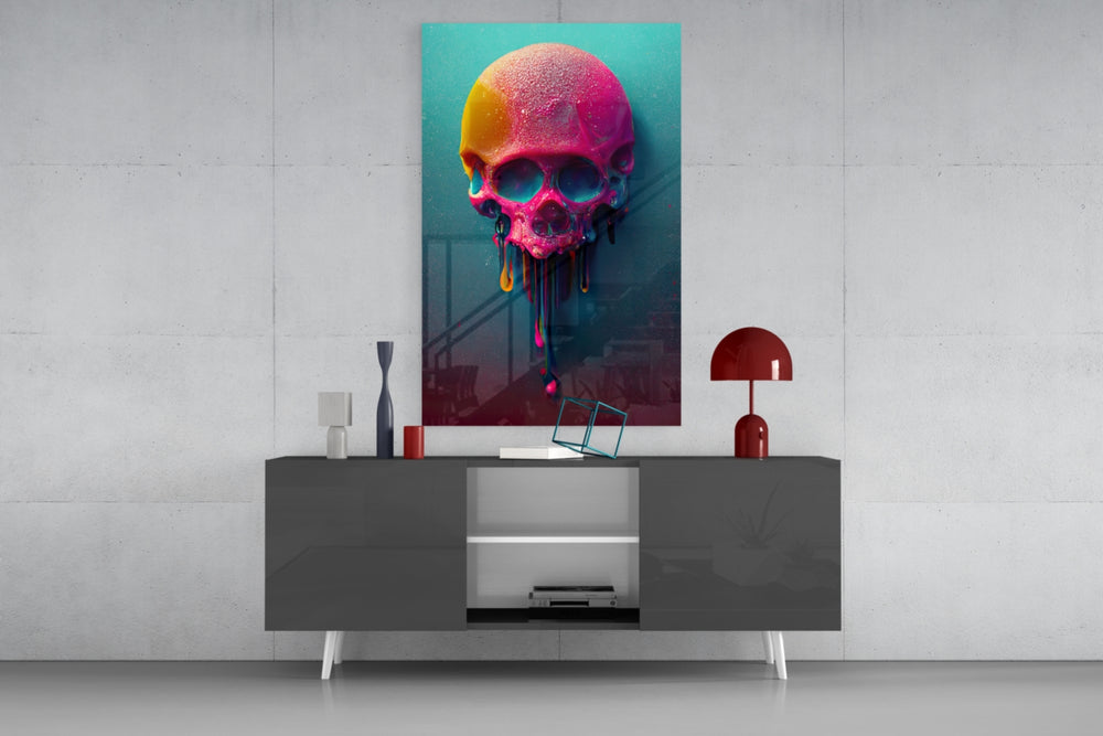 Melt of the Skull Glass Art || Designer Collection.