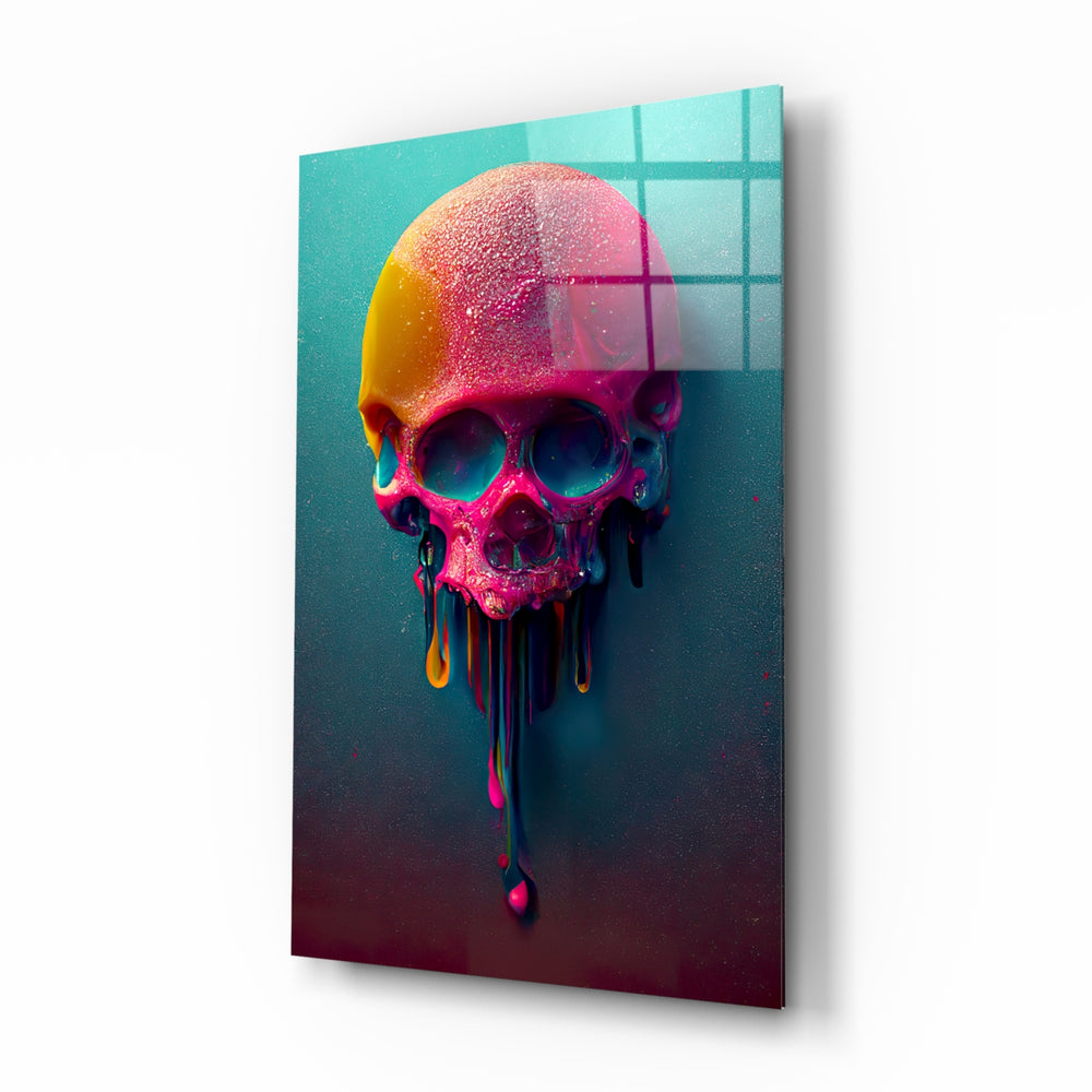Pop-surreal panel bringing electric playfulness to a contemporary teen lounge