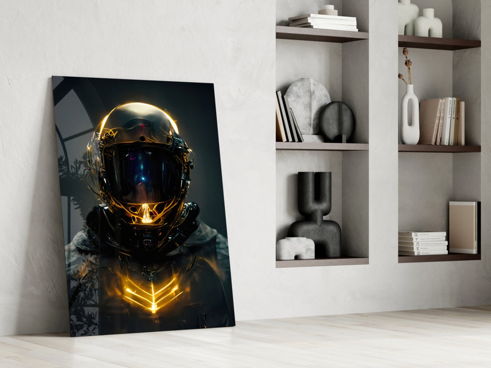 Back to the Space artwork anchoring a wall with moody dramatic palette