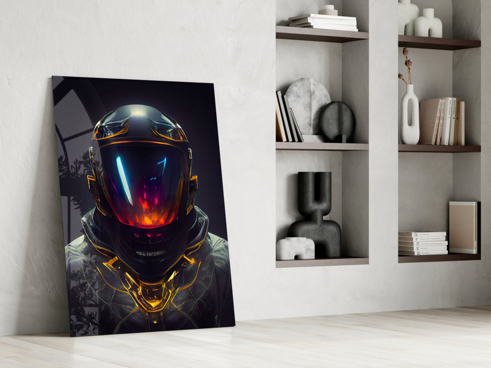 Back to the Space artwork anchoring a wall with moody dramatic palette