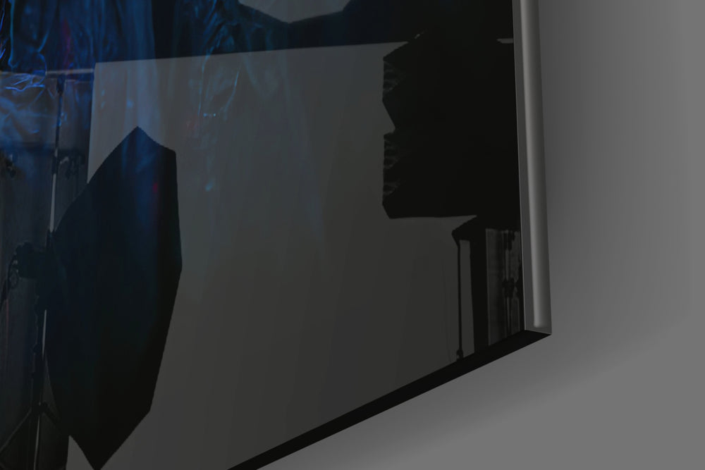 Shaman of the New World artwork anchoring a wall with bold dramatic palette