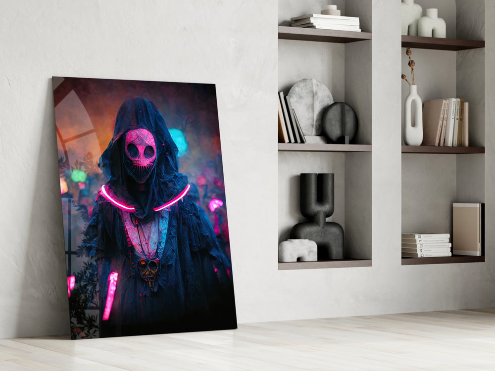Shaman of the New World glass print enhancing a kids room with cinematic mood