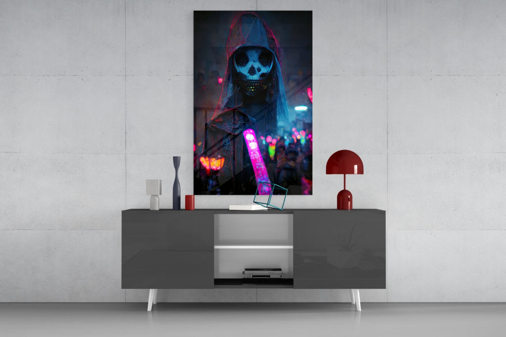 Shaman of the New World panel catching screen glow to reveal its electric dread