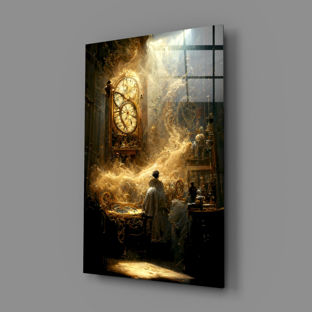 Baroque-fantasy panel bringing mythic warmth to a contemporary study