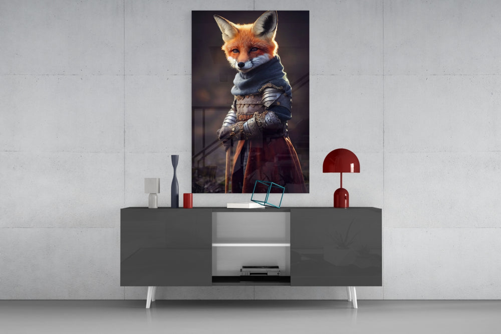 The Fox panel catching directional light to reveal its mythic poise