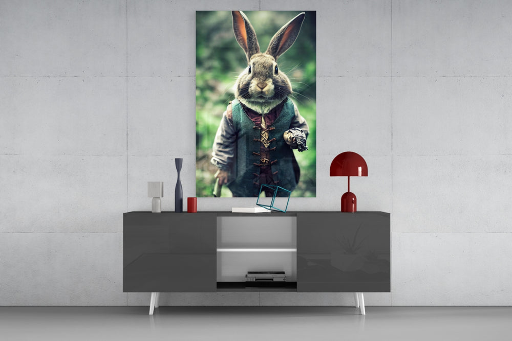 The Rabbit panel catching directional light to reveal its whimsical poise