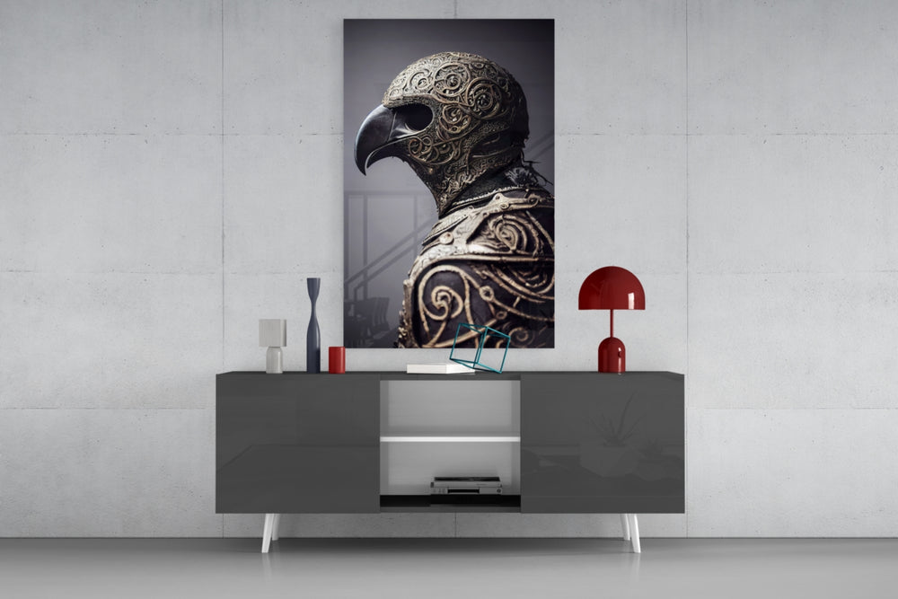 The Bird panel catching directional light to reveal its mythic poise