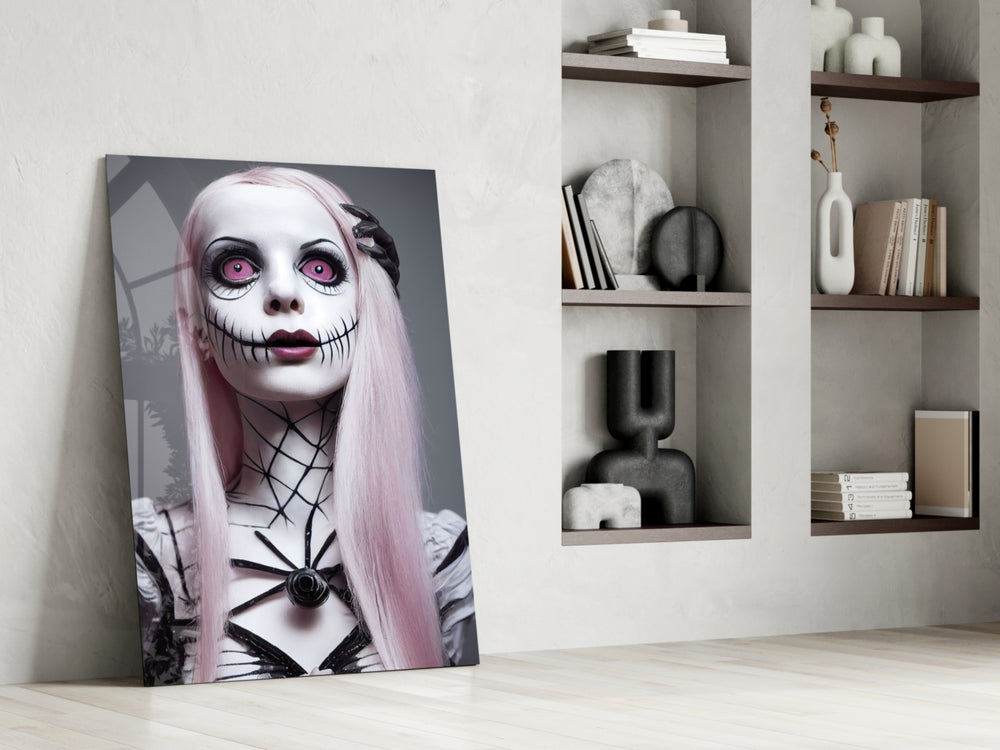 The Puppet glass print enhancing a gallery wall with cinematic mood