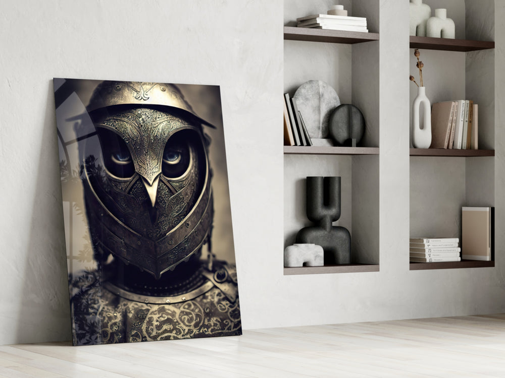 The Beak glass print enhancing an office with cinematic mood