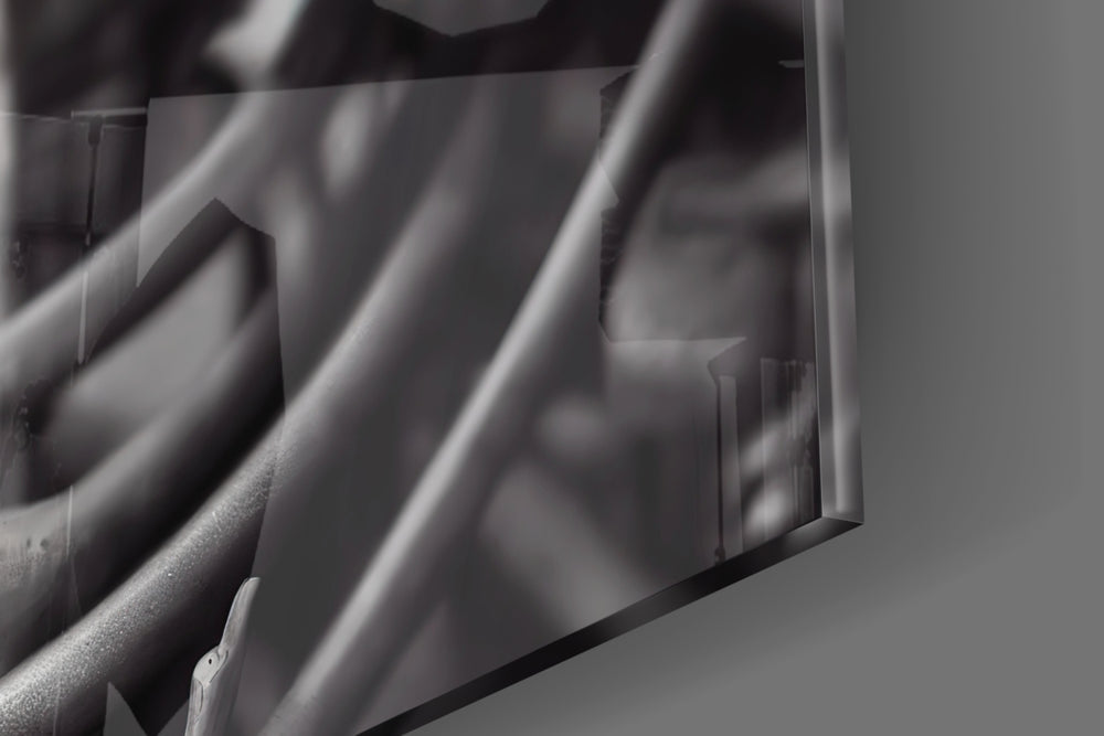 Endless Search artwork anchoring a wall with bold monochrome palette