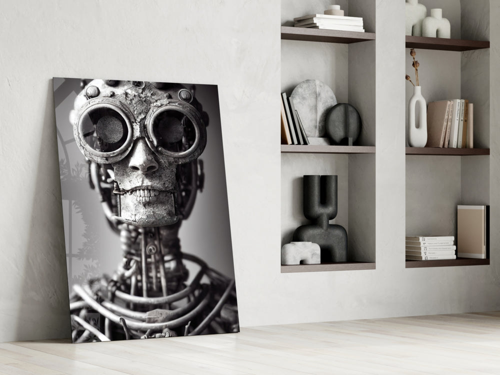 Endless Search glass print enhancing a gaming room with cinematic mood