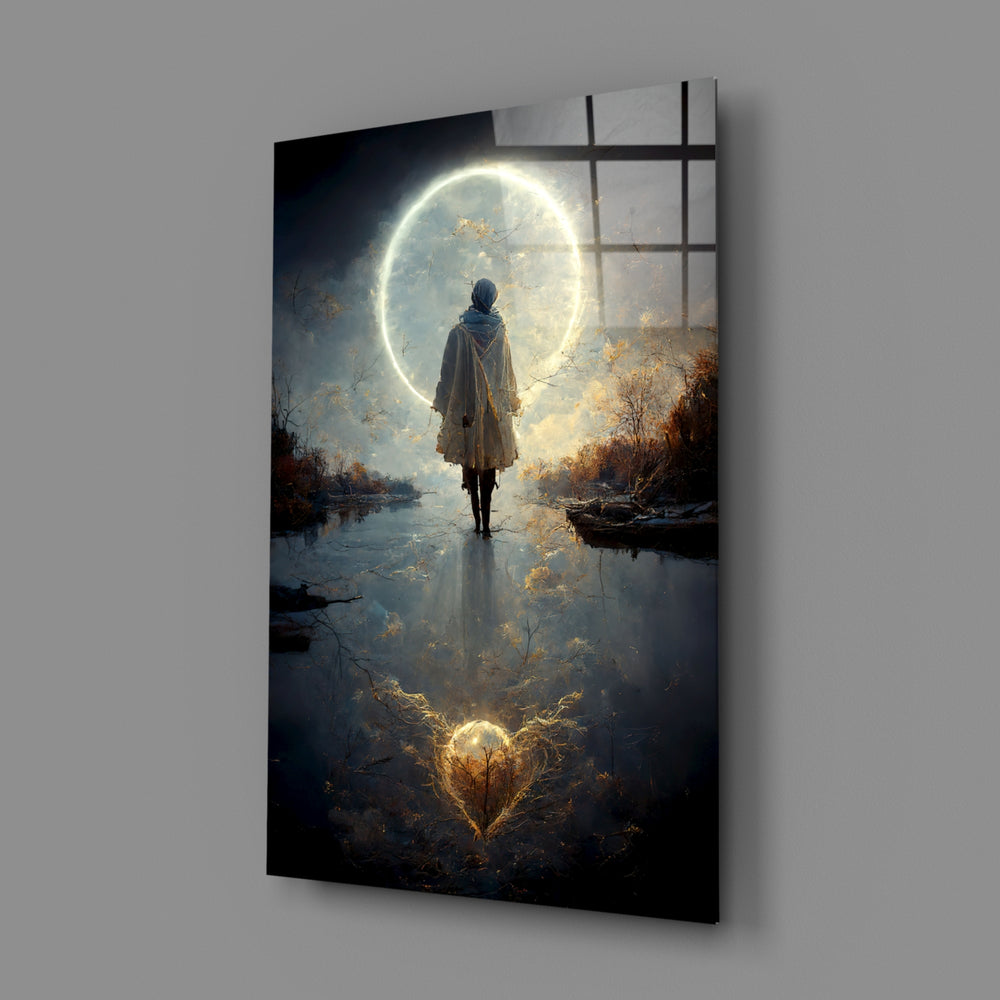 Ethereal-fantasy panel bringing meditative serenity to a contemporary living room