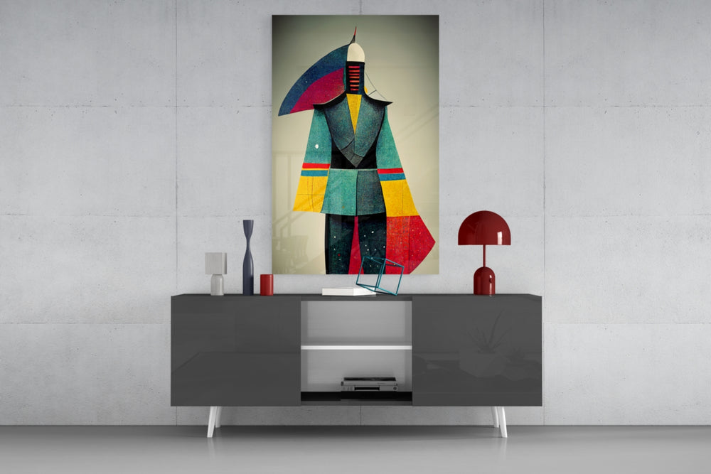 Colored Man panel catching window light to reveal its modernist clarity