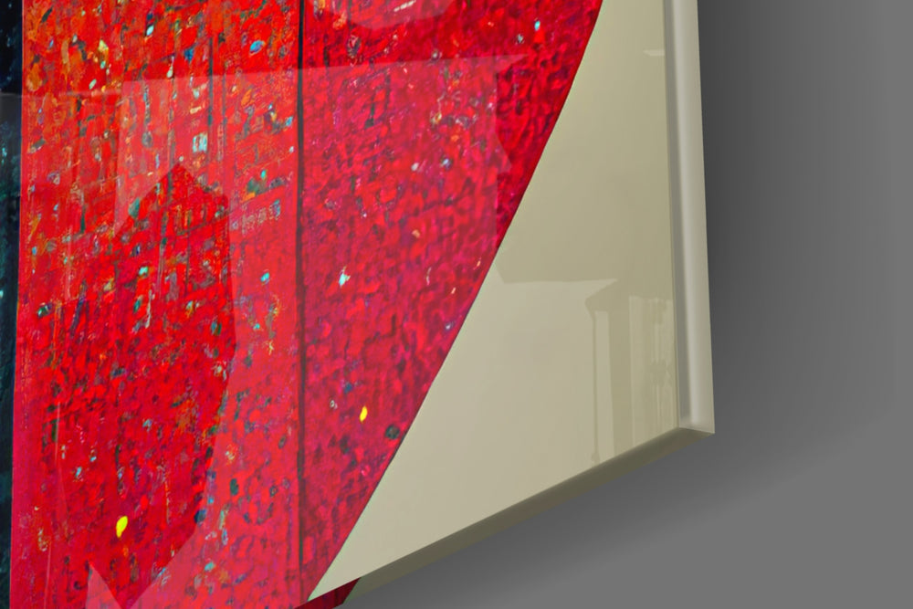 Colored Man artwork anchoring a wall with bold modern palette