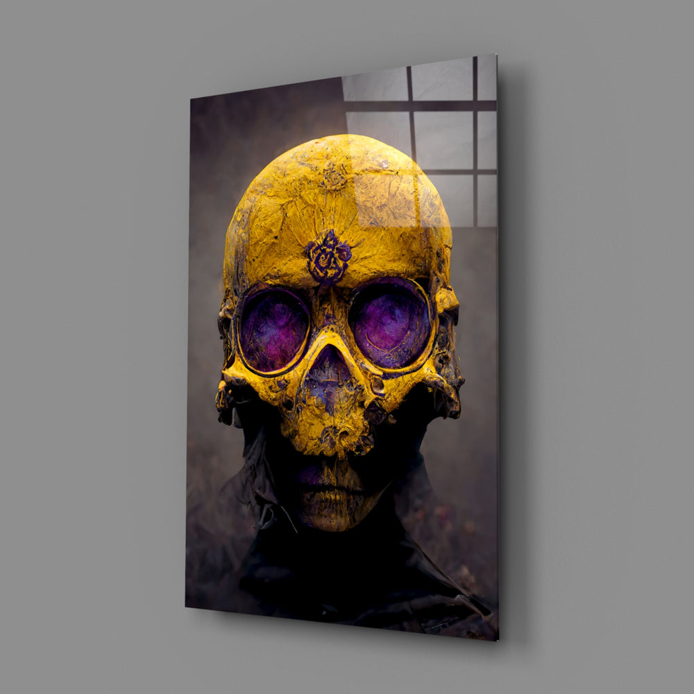 Gothic-relic panel bringing mystic gravity to a contemporary hallway