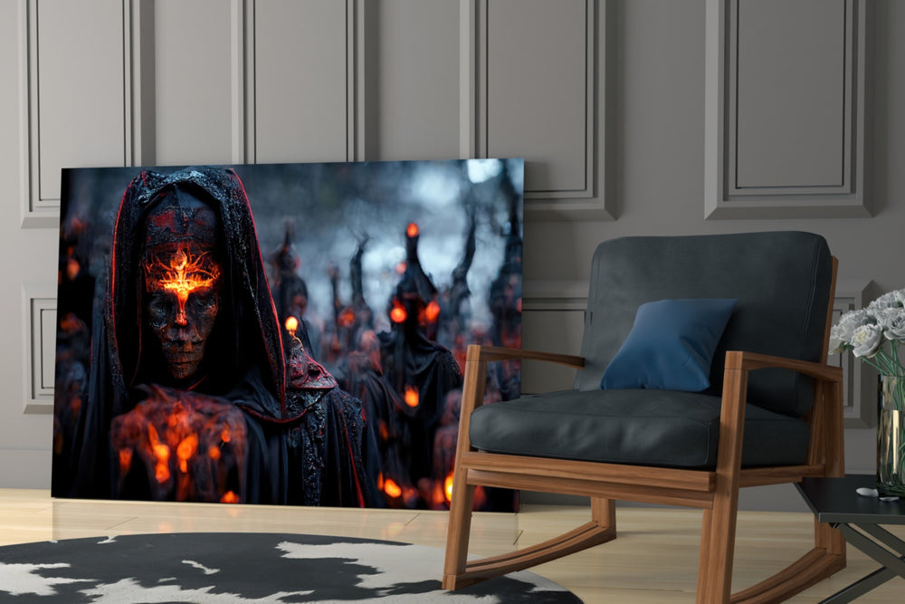 Fighters of the New Age glass print enhancing a study with cinematic mood