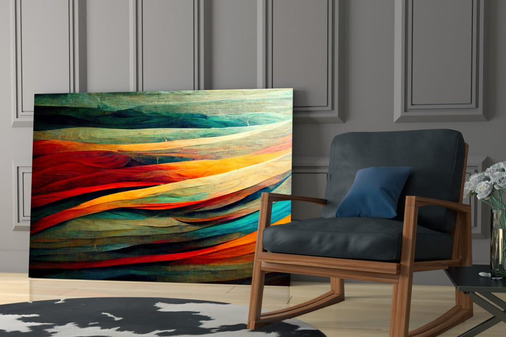 The Flow glass print enhancing a study with cinematic mood