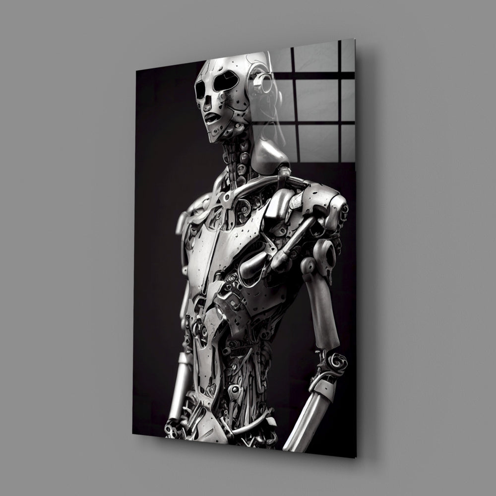 Graphite-noir panel bringing haunted gravity to a contemporary man cave