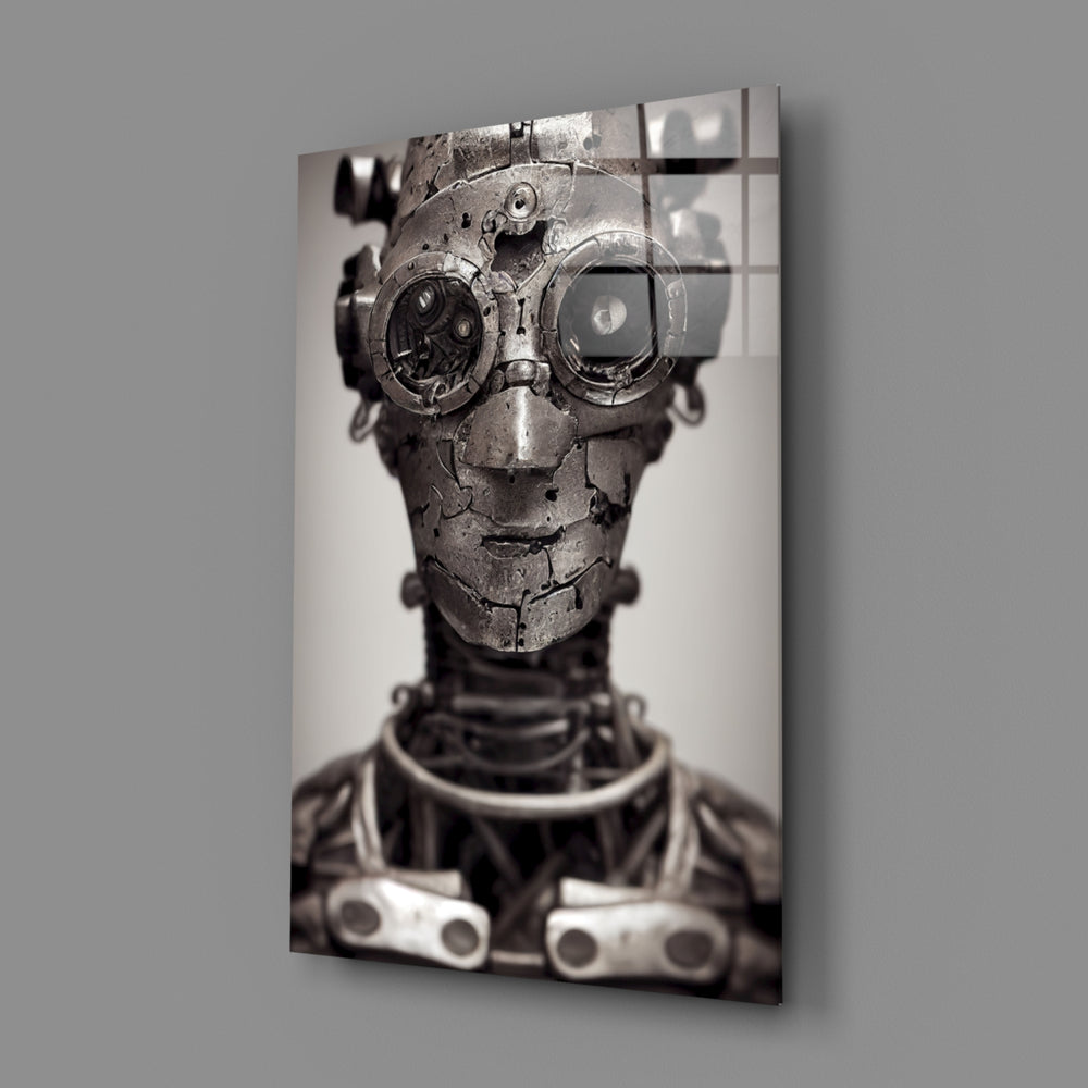 Steampunk-noir panel bringing industrial gravity to a contemporary man cave