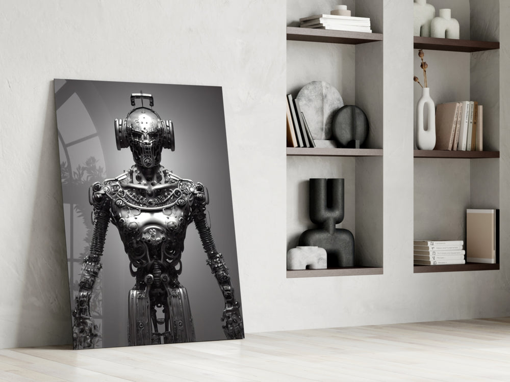 Humachine glass print enhancing a gaming room with cinematic mood