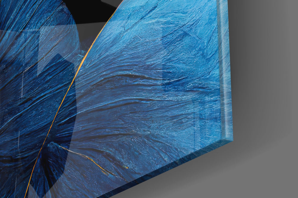 Curves artwork anchoring a wall with rich modern palette