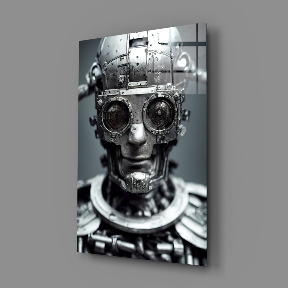 Steampunk-noir panel bringing industrial gravity to a contemporary man cave
