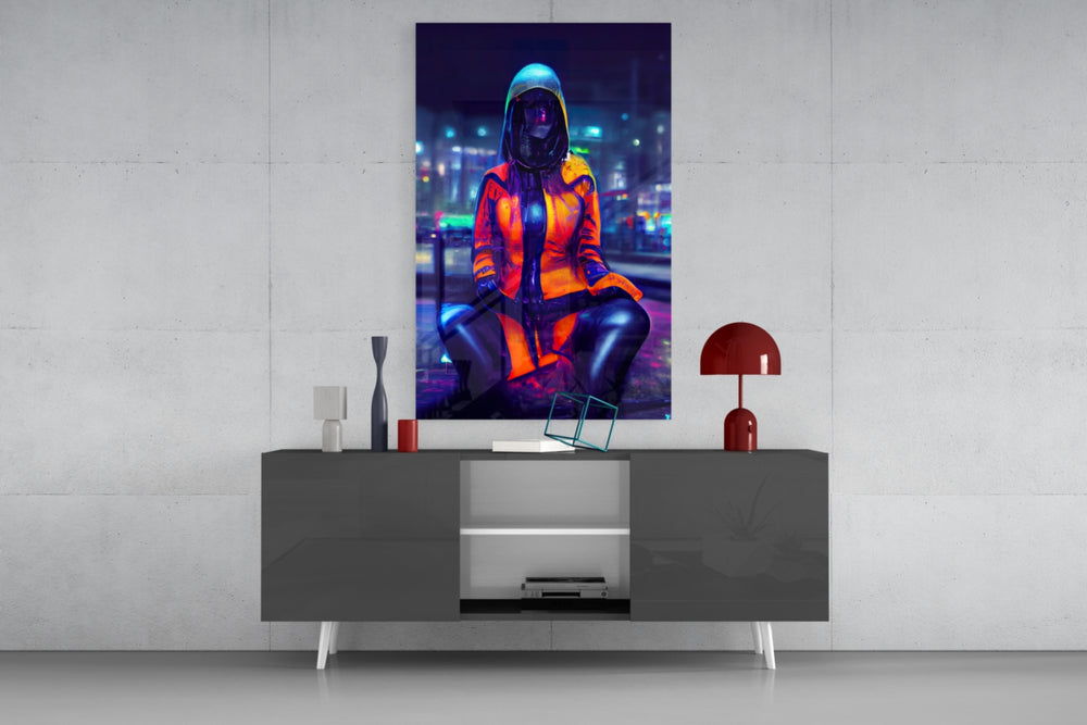 The Wait panel catching screen glow to reveal its electric pulse