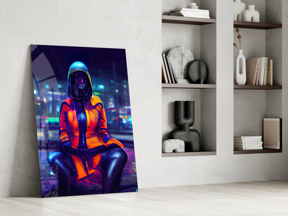 The Wait glass print enhancing an office with cinematic edge