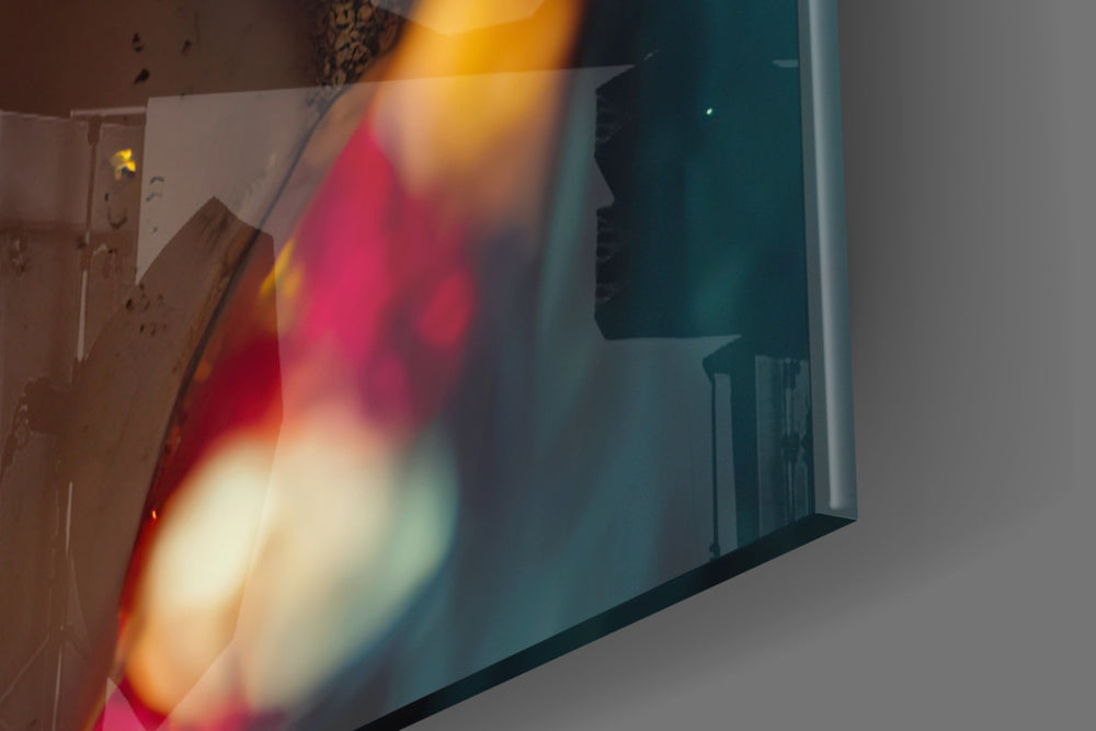 Beauty artwork anchoring a wall with warm dramatic palette