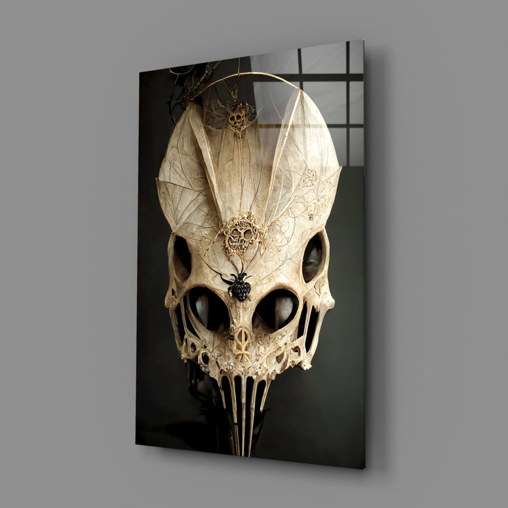 Gothic-relic panel bringing haunted stillness to a contemporary hallway
