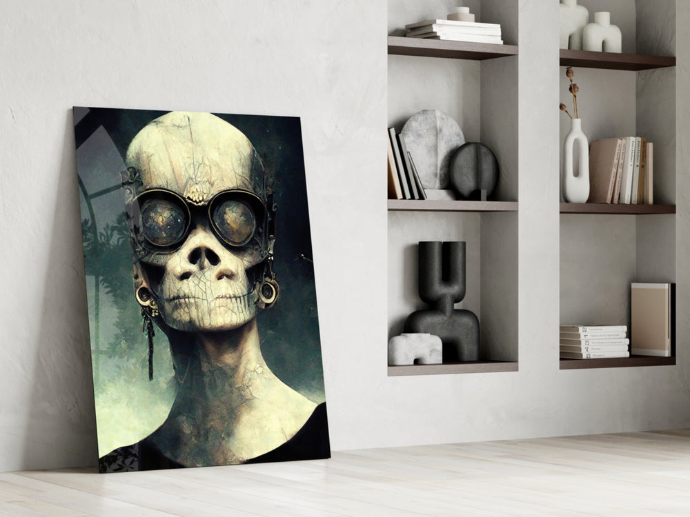 No Talk glass print enhancing a gaming room with cinematic mood
