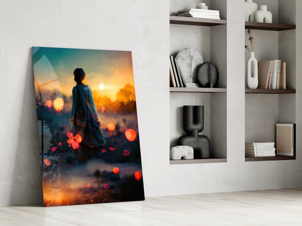 Towards Sunset glass print enhancing a kids room with cinematic mood