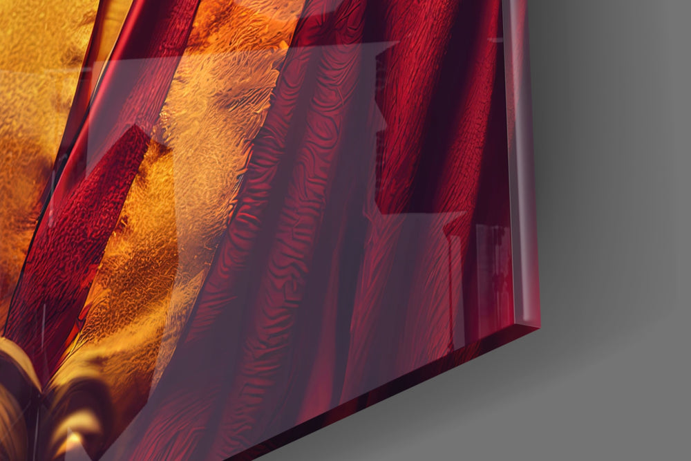 Ape King artwork anchoring a wall with warm dramatic palette