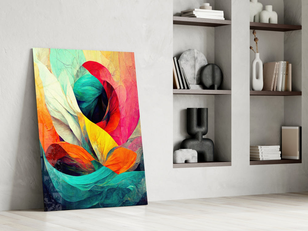 Hidden Swan glass print enhancing an office with cinematic mood
