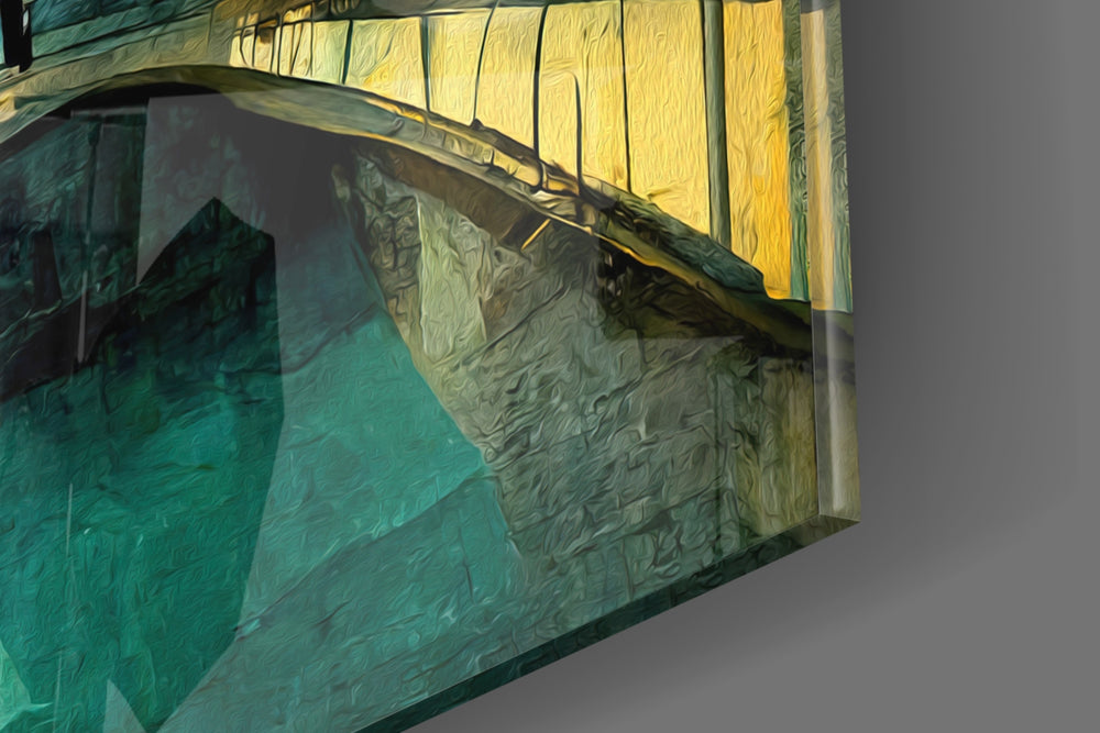 Underground artwork anchoring a wall with bold dramatic palette