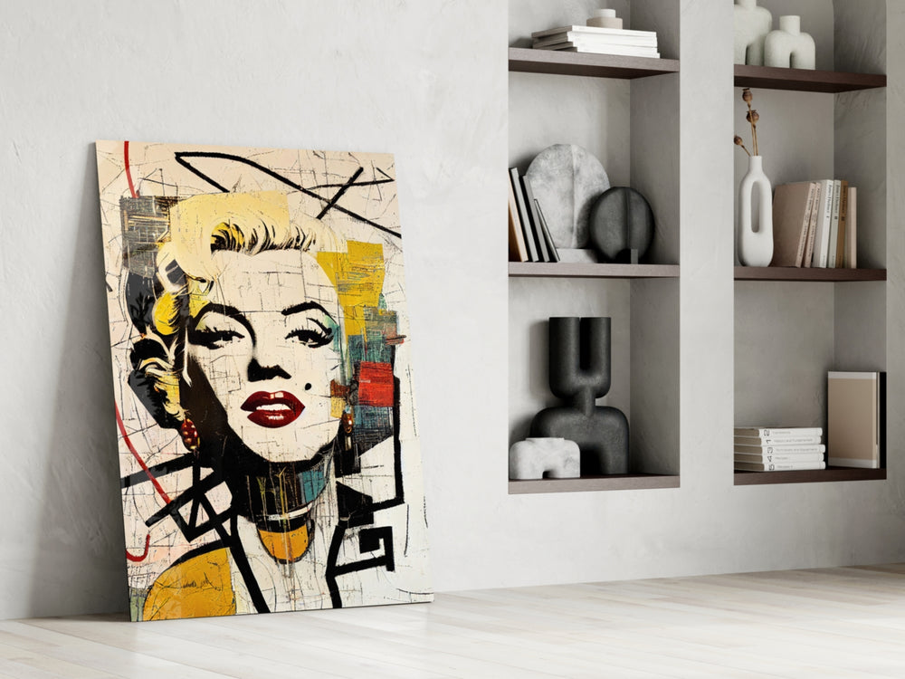 Pop Art Glamour Starlet Glass Wall Art || Designer Collection