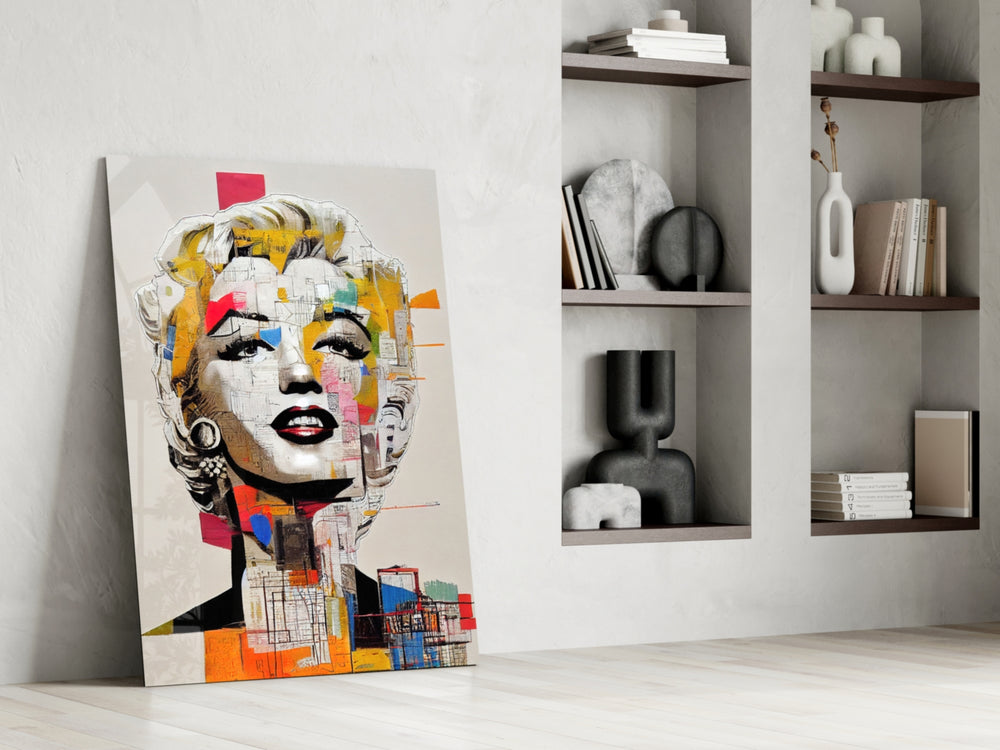 Pop Art Glamour Starlet Glass Wall Art || Designer Collection