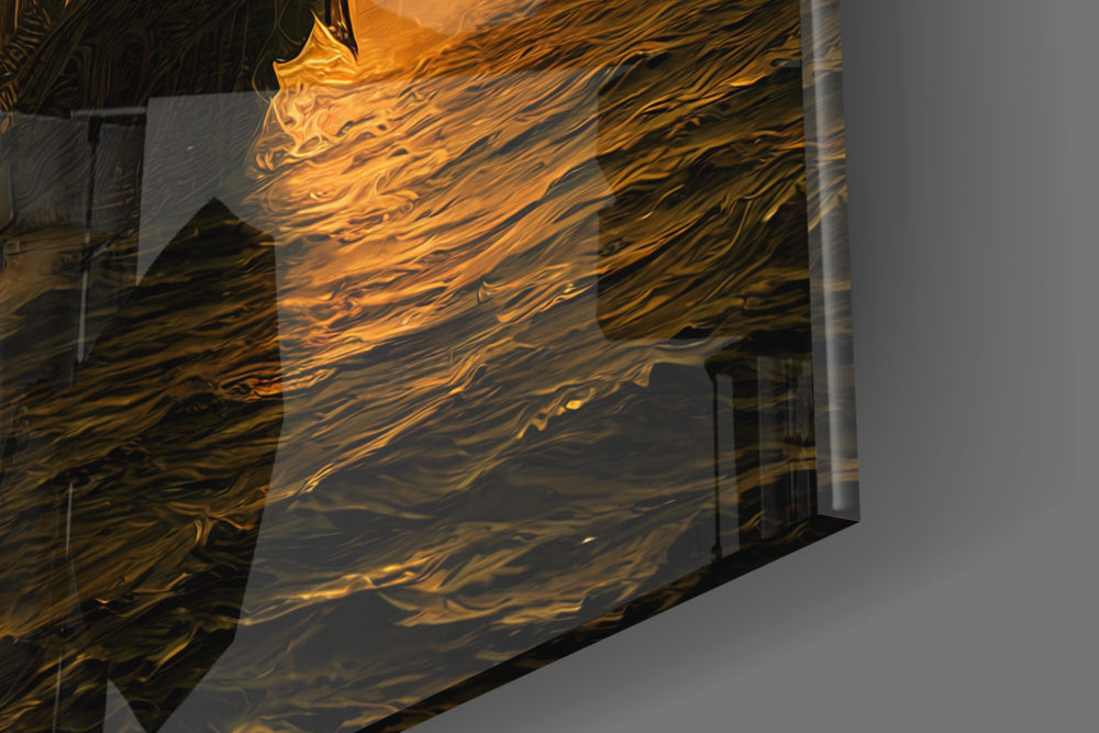 Red Storm artwork anchoring a wall with bold dramatic palette