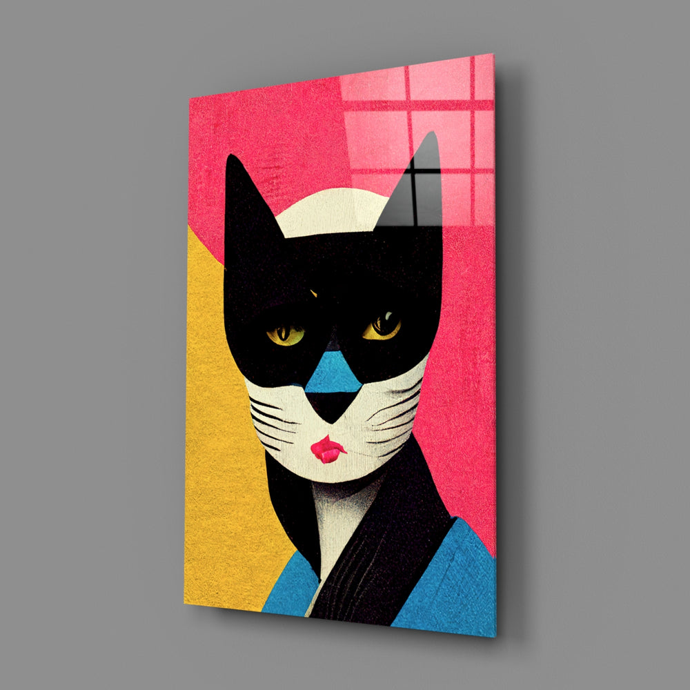 Graphic-pop panel bringing kinetic charm to a contemporary bedroom