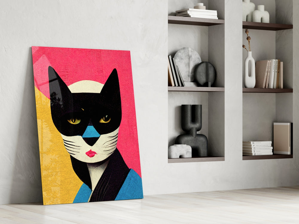 Masked glass print enhancing an office with cinematic mood