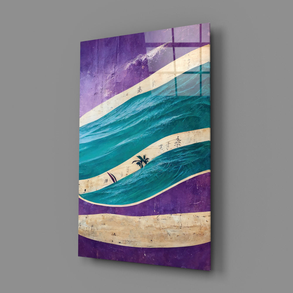 Sumi-graphic panel bringing meditative rhythm to a contemporary bathroom