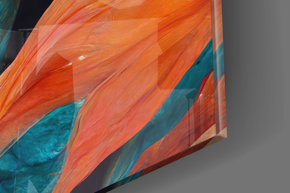 Flowerish artwork anchoring a wall with bold vibrant palette