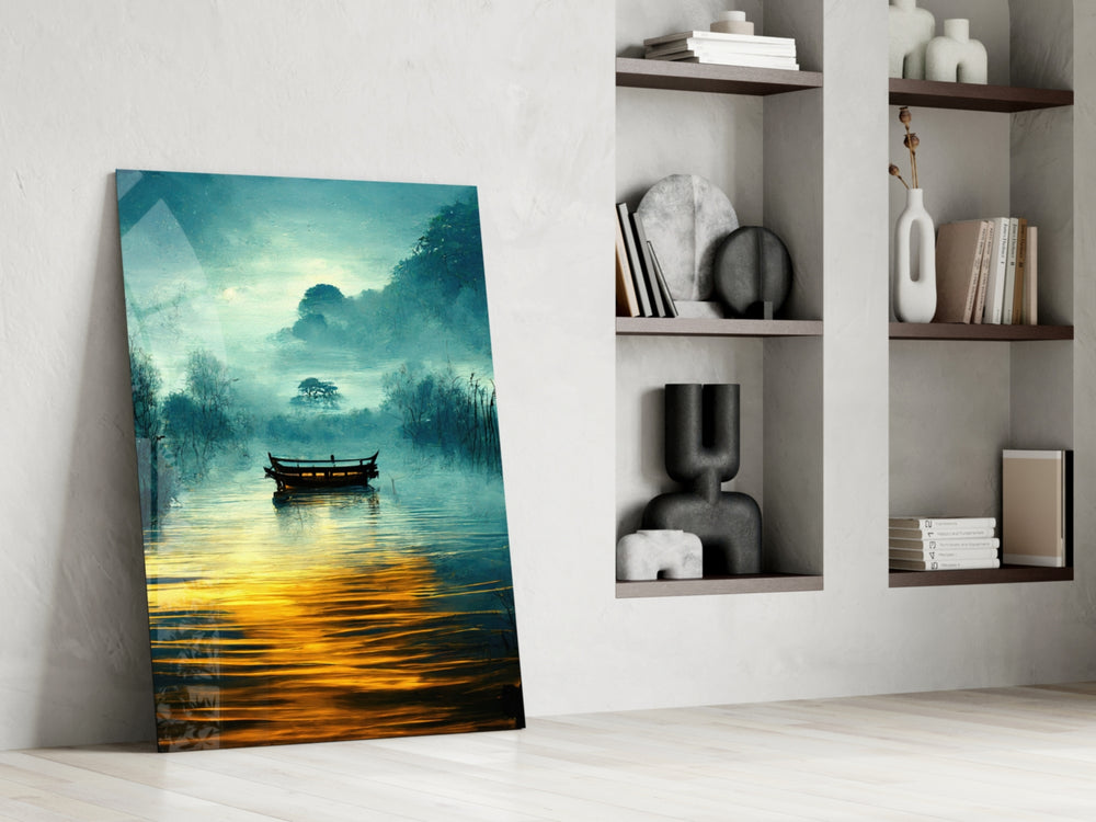 Silence glass print enhancing an office with cinematic mood