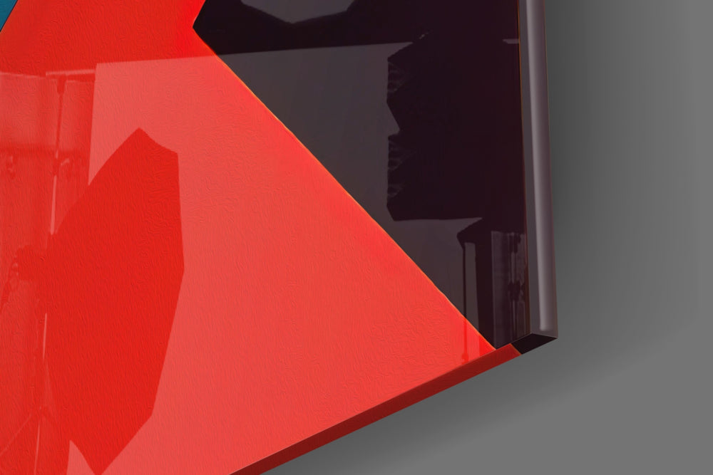 Corners artwork anchoring a wall with bold modern palette