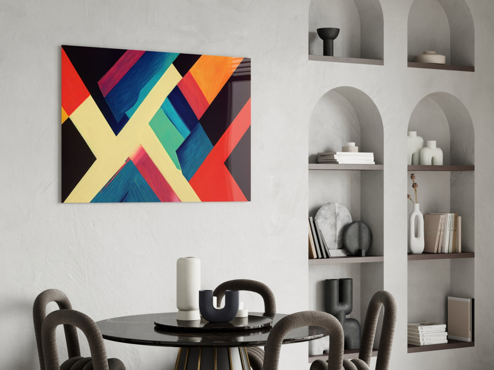 Corners panel adding editorial grace to a living room