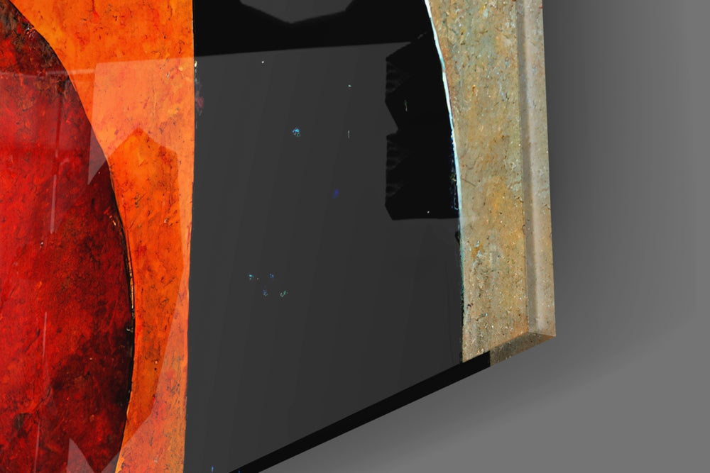 Hug artwork anchoring a wall with warm modern palette