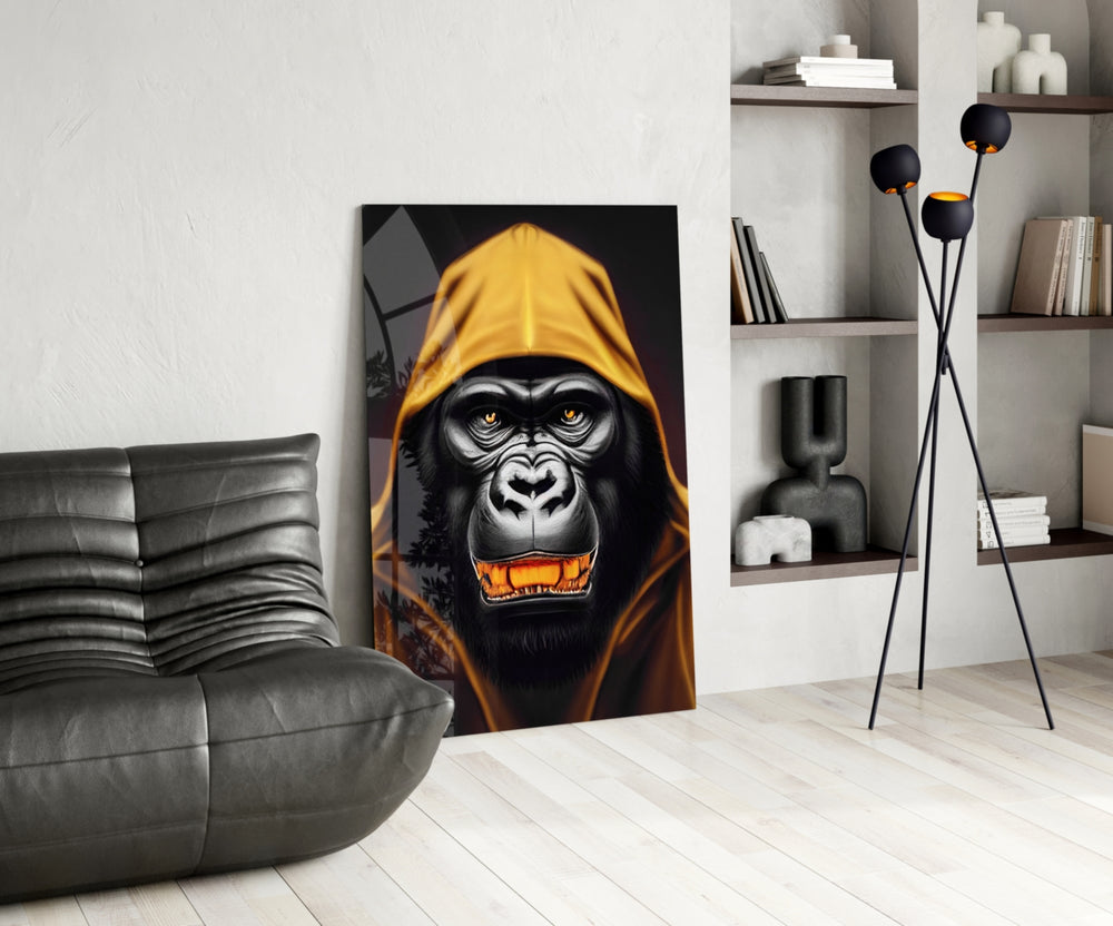 Angry Smile panel adding editorial gravity to a gaming room