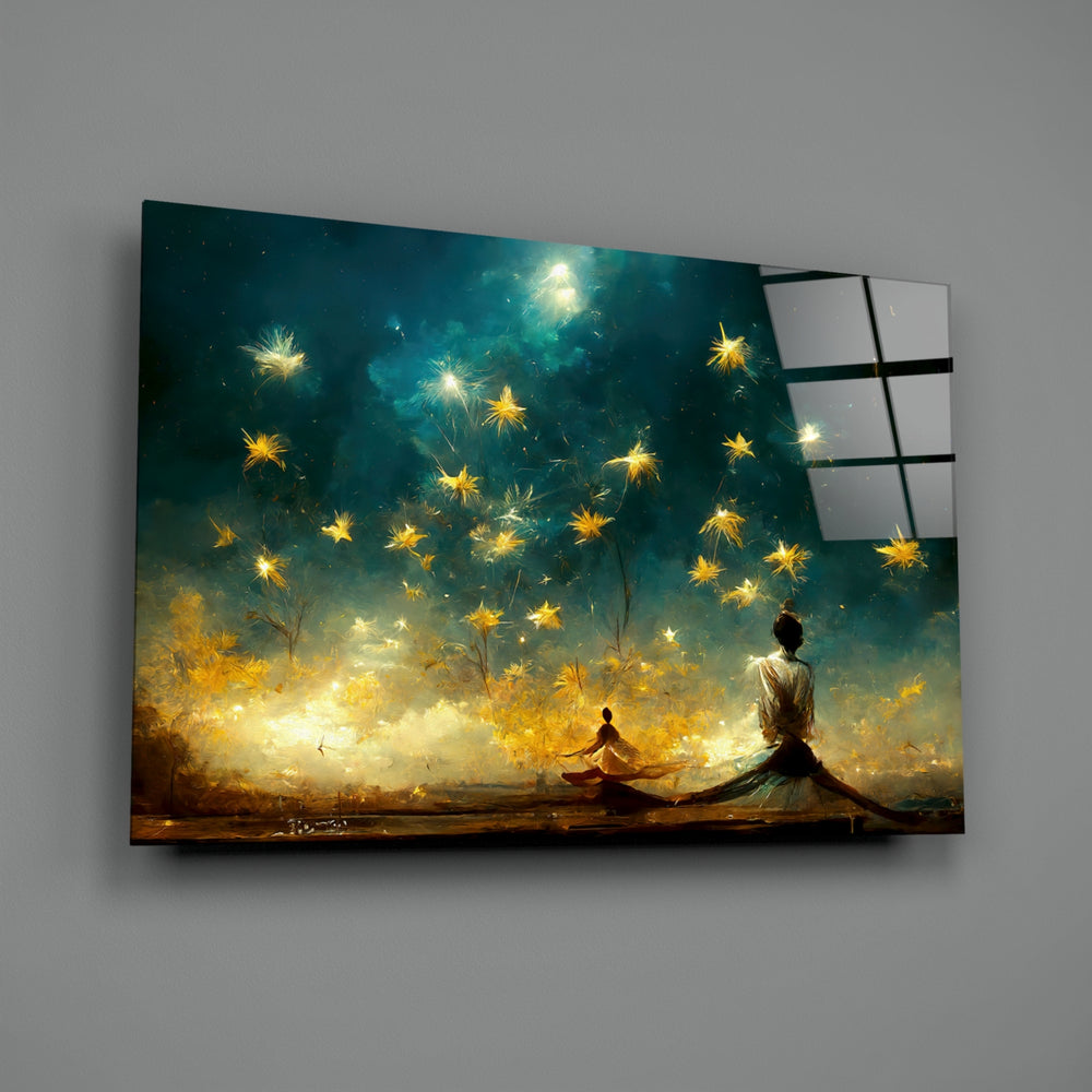 Mystic-painting panel bringing meditative wonder to a contemporary living room