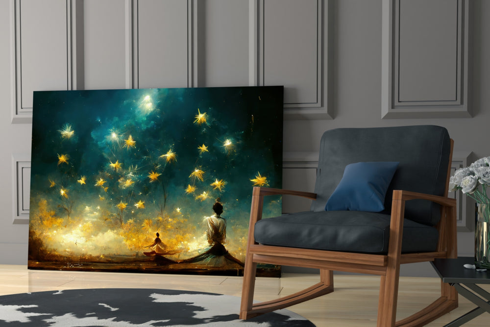 Mysticism glass print enhancing an office with cinematic mood