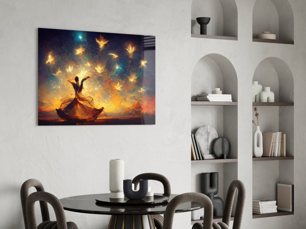 Mysticism panel adding editorial grace to a dining room
